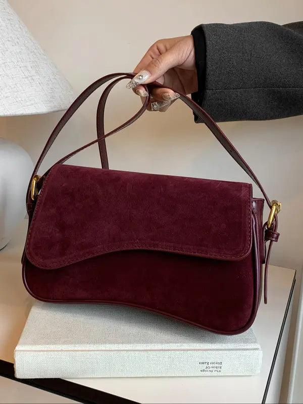GHERMAE™ - Borsa a tracolla alla moda da donna con patta, adatta a tutte le stagioni