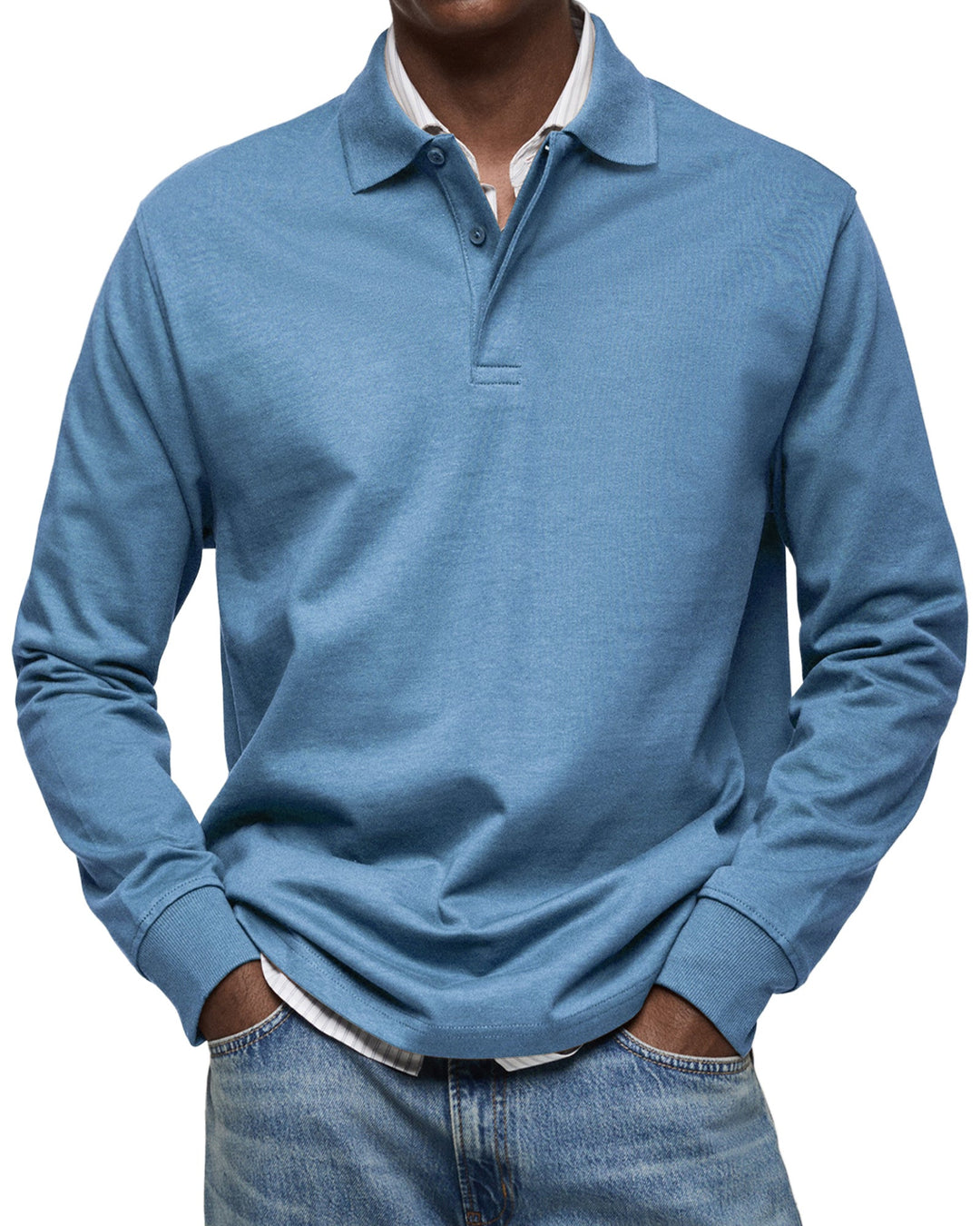Colin | Luxe Long Sleeve Polo Shirt