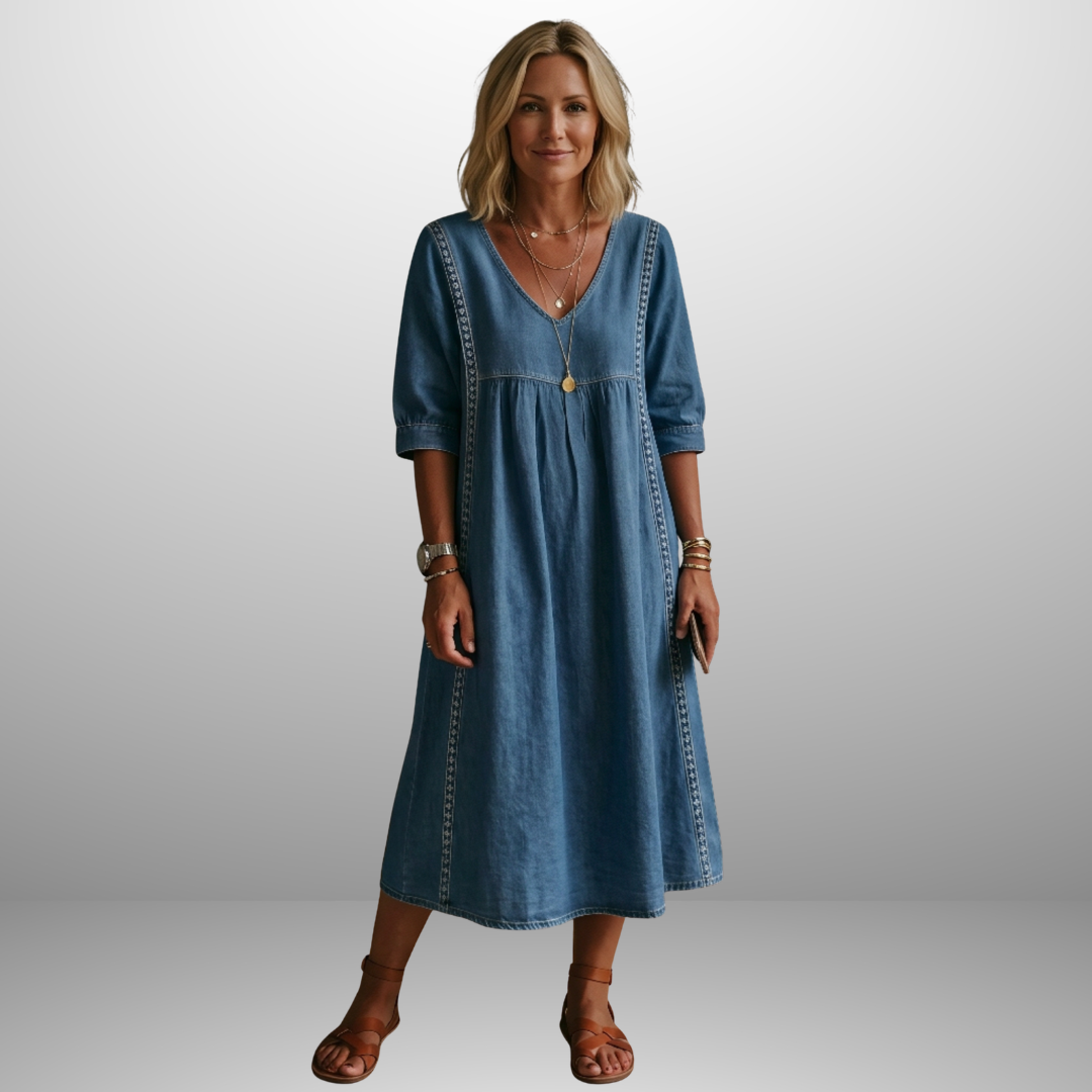 Sophie | Abito midi in denim relaxed