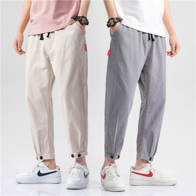 Theo | Slim-Fit Cotton Trousers
