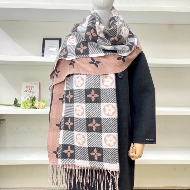 ZOLANI™ - Sciarpa a Quadri Calda e Comoda con Nappe a Doppio Lato