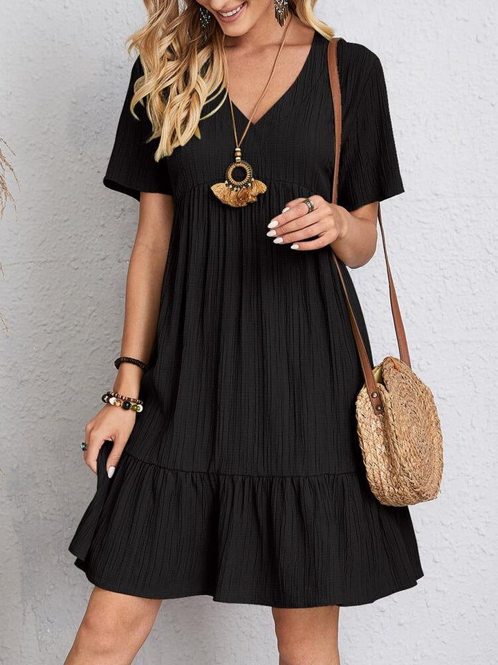 Shirley | Elegant Layered Dress with Tummy Coverage