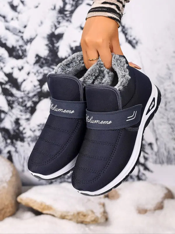 AIRA™ - Stivali da Neve Invernali da Donna Caldi, Suola Antiscivolo in PVC, Scarpe Slip-On Foderate in Pile