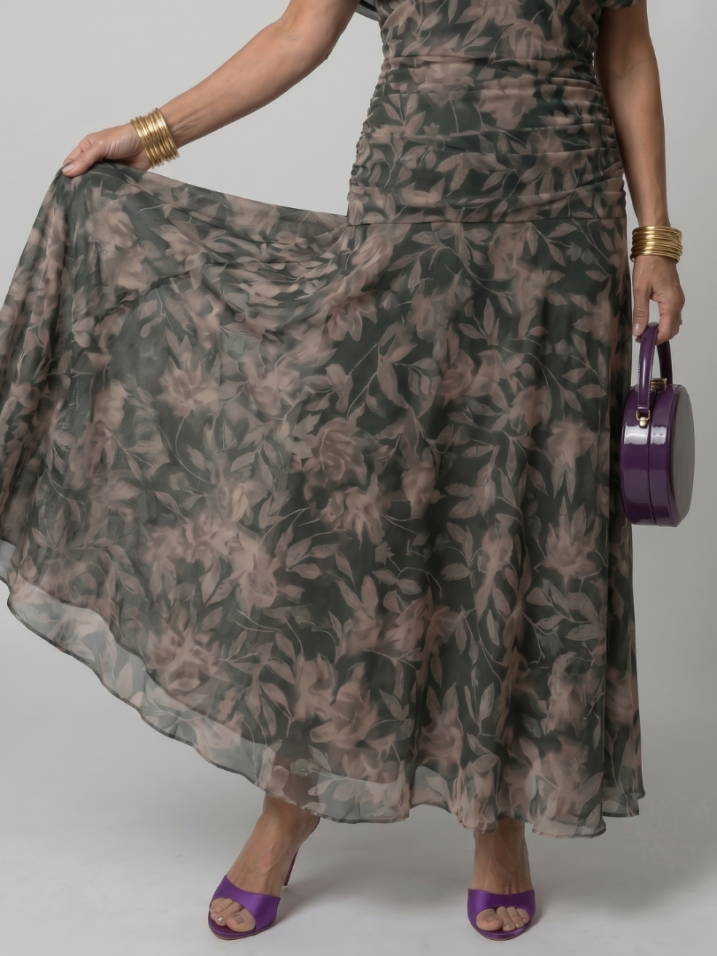 Calen | Vestito midi sceso dalle spalle