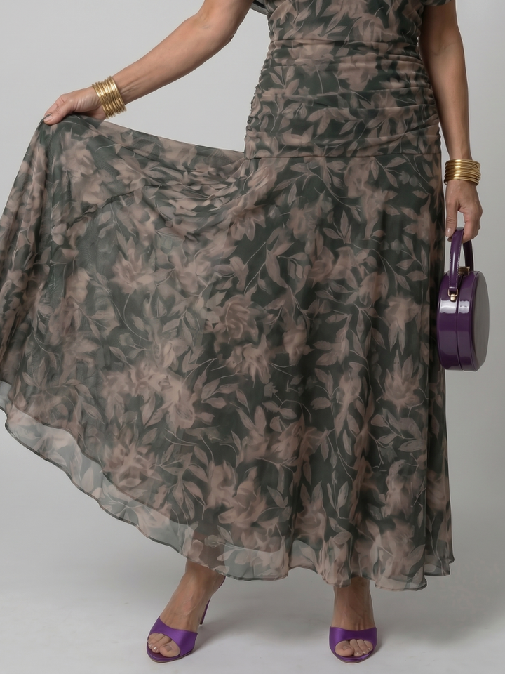 Calen | Vestito midi sceso dalle spalle