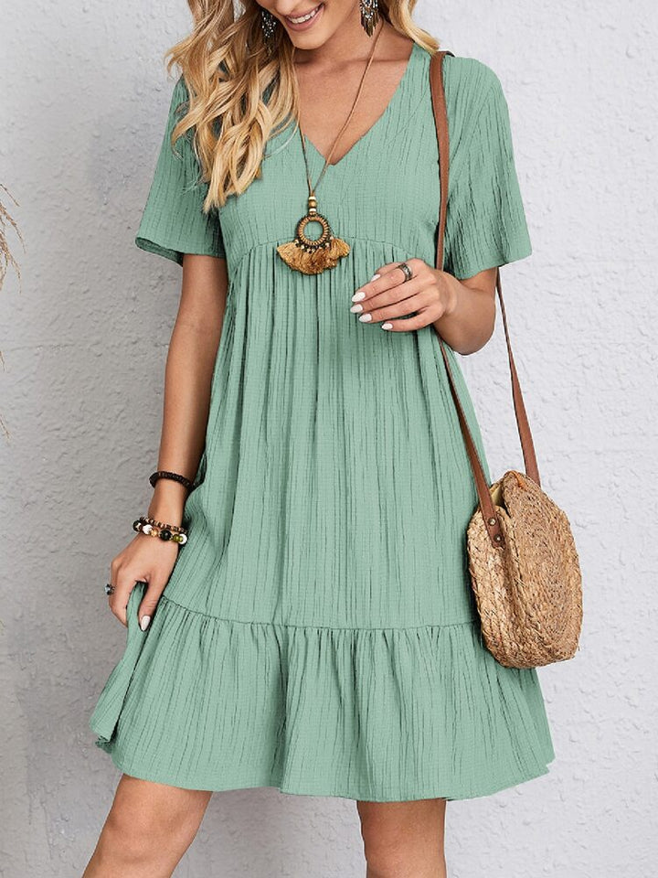Shirley | Elegant Layered Dress with Tummy Coverage