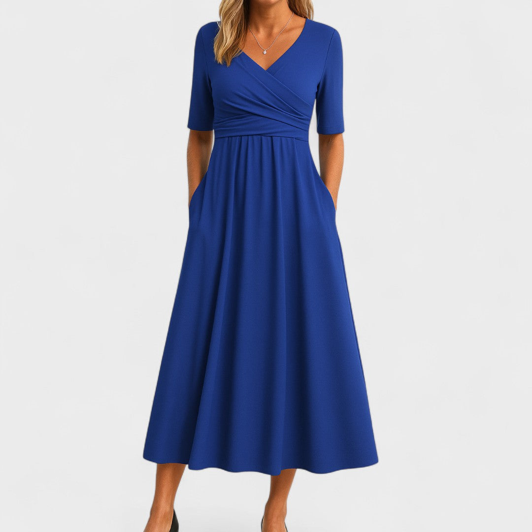 Eleanor | Abito midi elegante con tasche