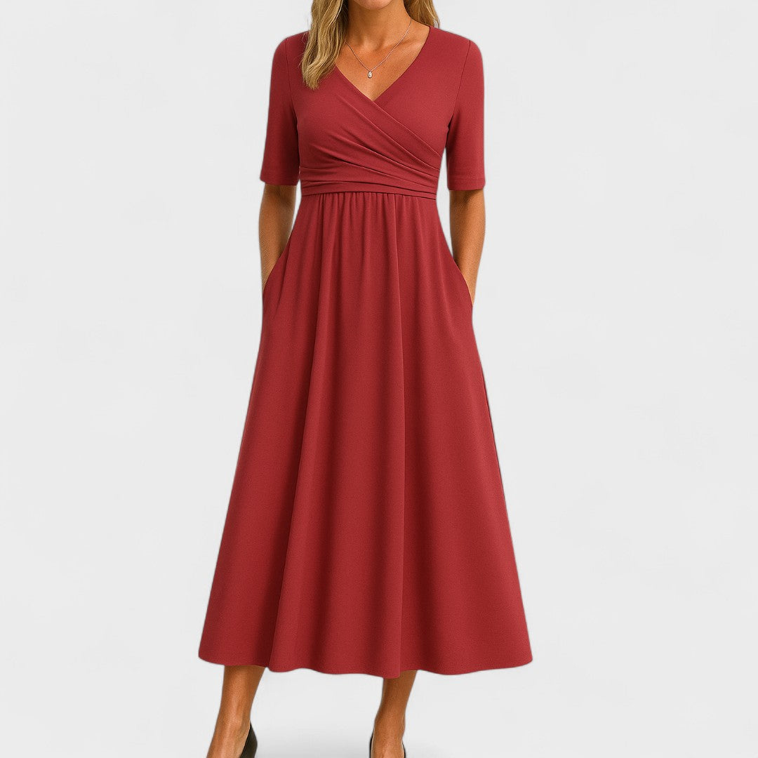 Eleanor | Abito midi elegante con tasche