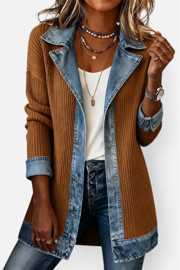 Christine | Cardigan con bordo a contrasto