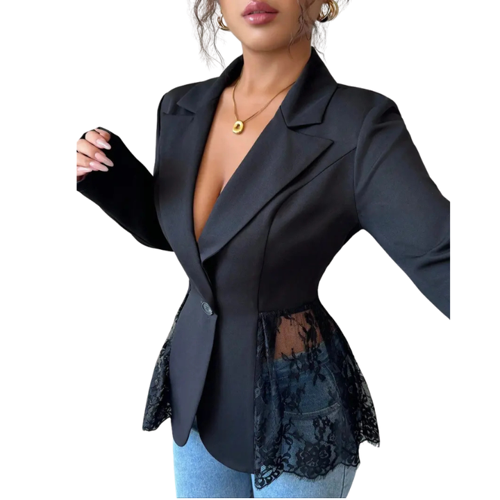 ALEXA™ – Blazer Moderno e Sartoriale in Pizzo Elegante
