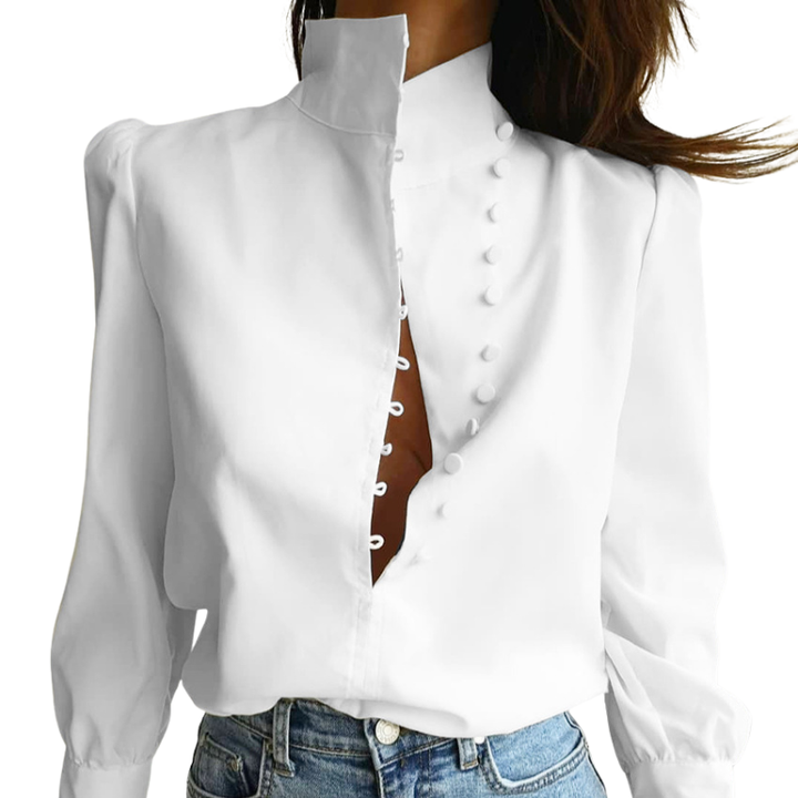 ELIZA™ – Camicia Elegante a Maniche Lunghe con Bottoni Frontali