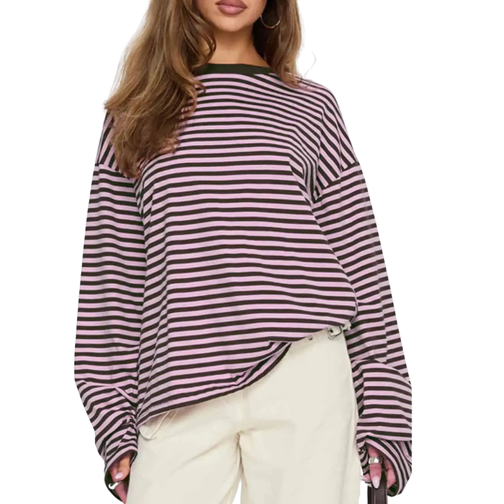 TRACY™ – Maglia a Maniche Lunghe a Righe Versatile
