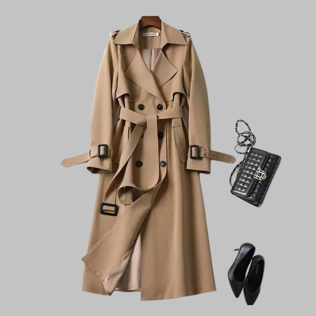 TIA™ - Elegante Cappotto a Vestibilità Ampia al Ginocchio