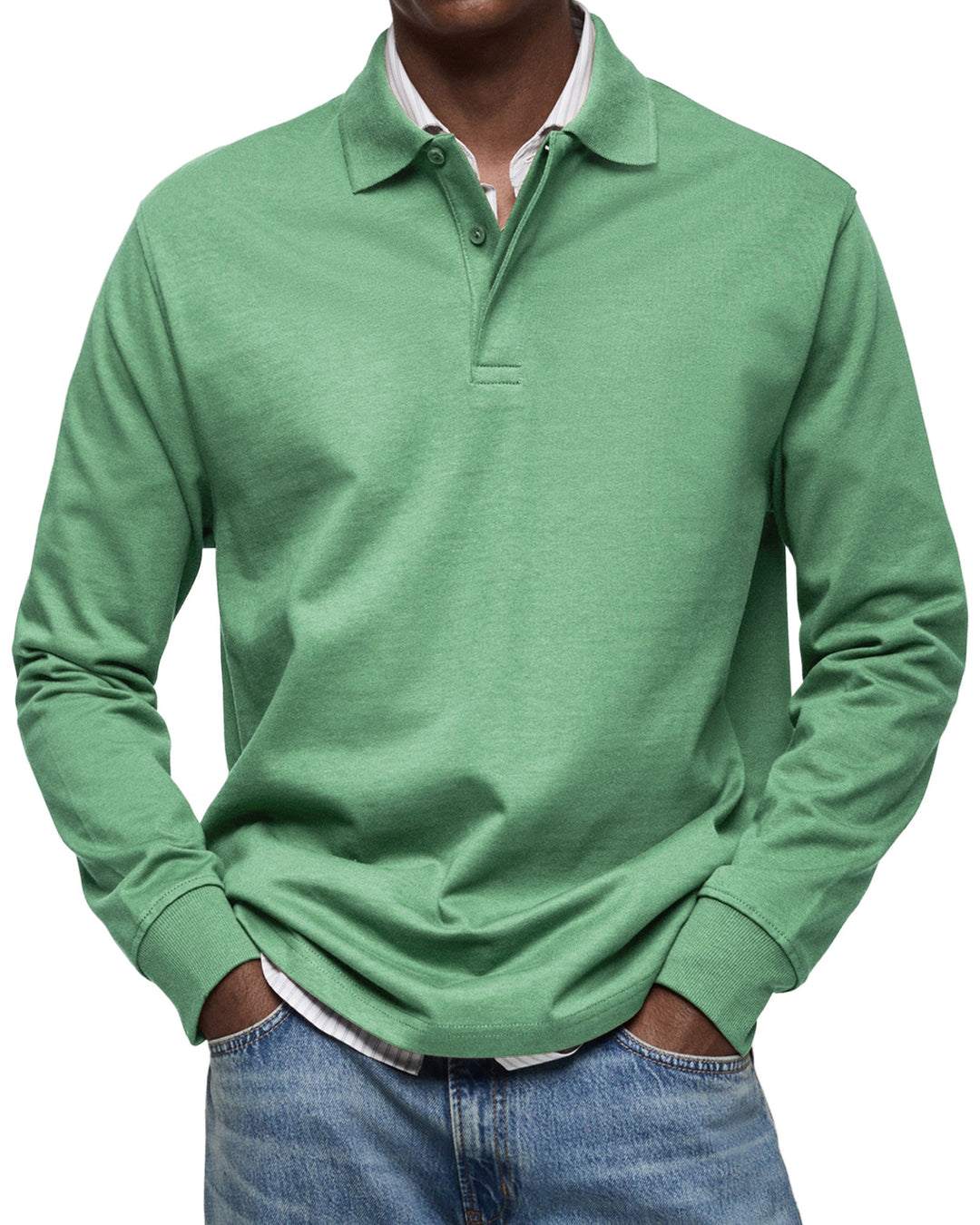 Colin | Luxe Long Sleeve Polo Shirt