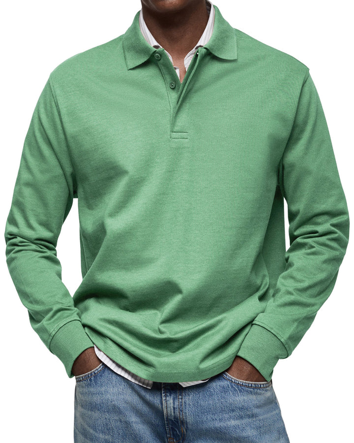 Colin | Luxe Long Sleeve Polo Shirt