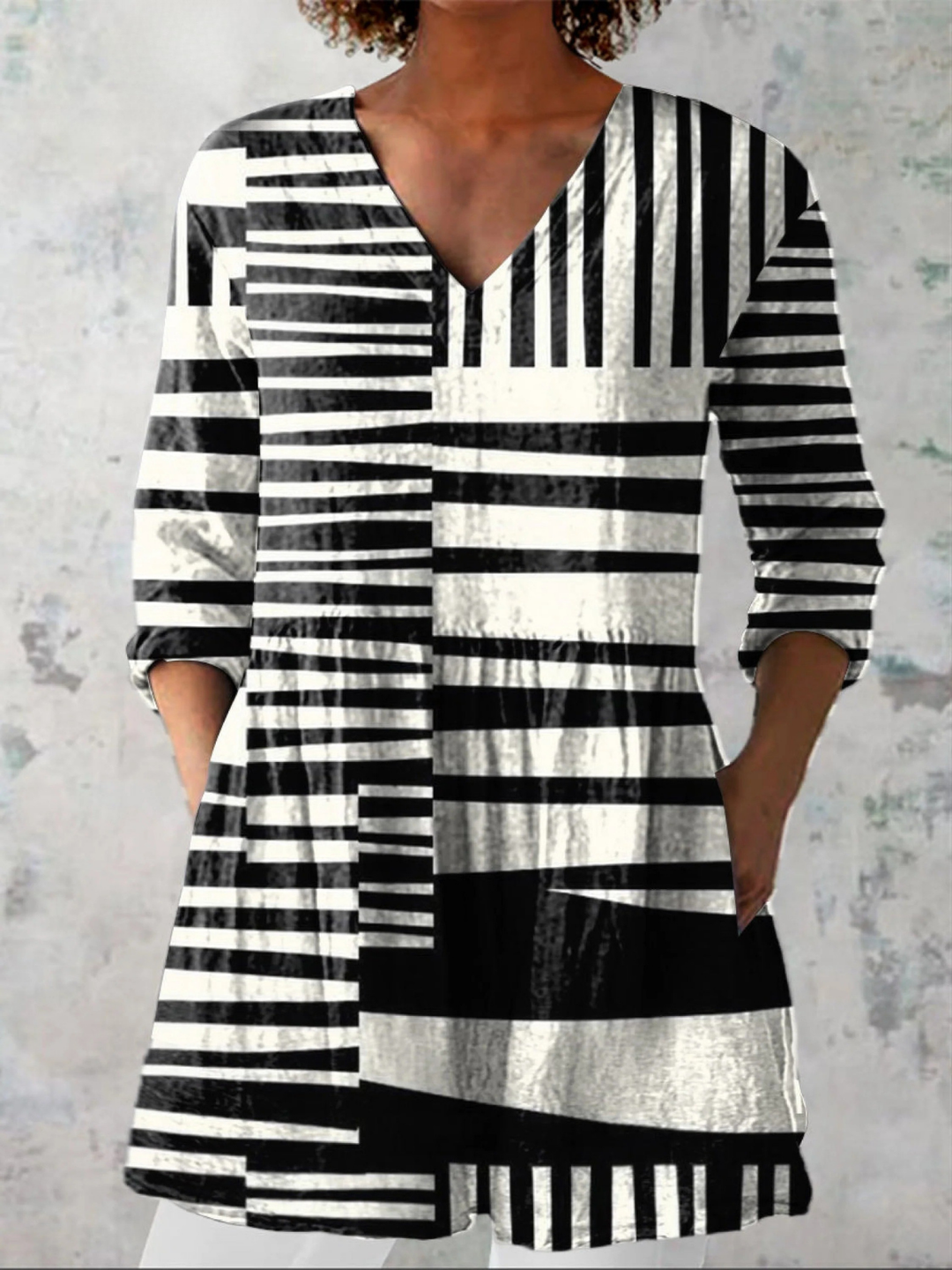 Chloe | Long Blouse with V-Neck