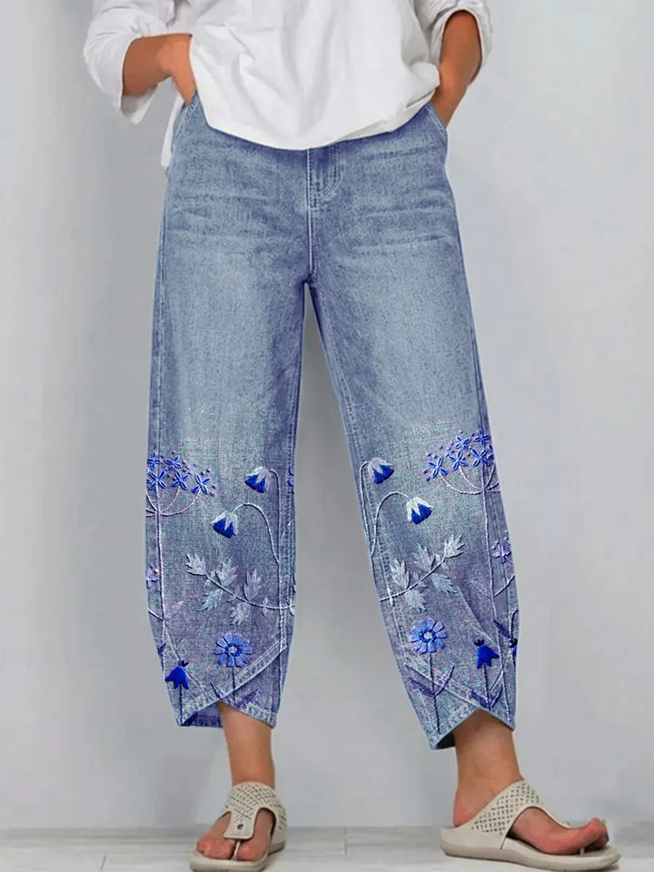 Margaret | Casual Embroidered Trousers
