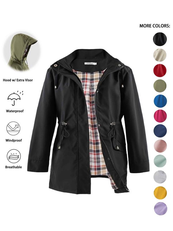 DENA™ - Trench con Cappuccio Leggero per Uscite Casual