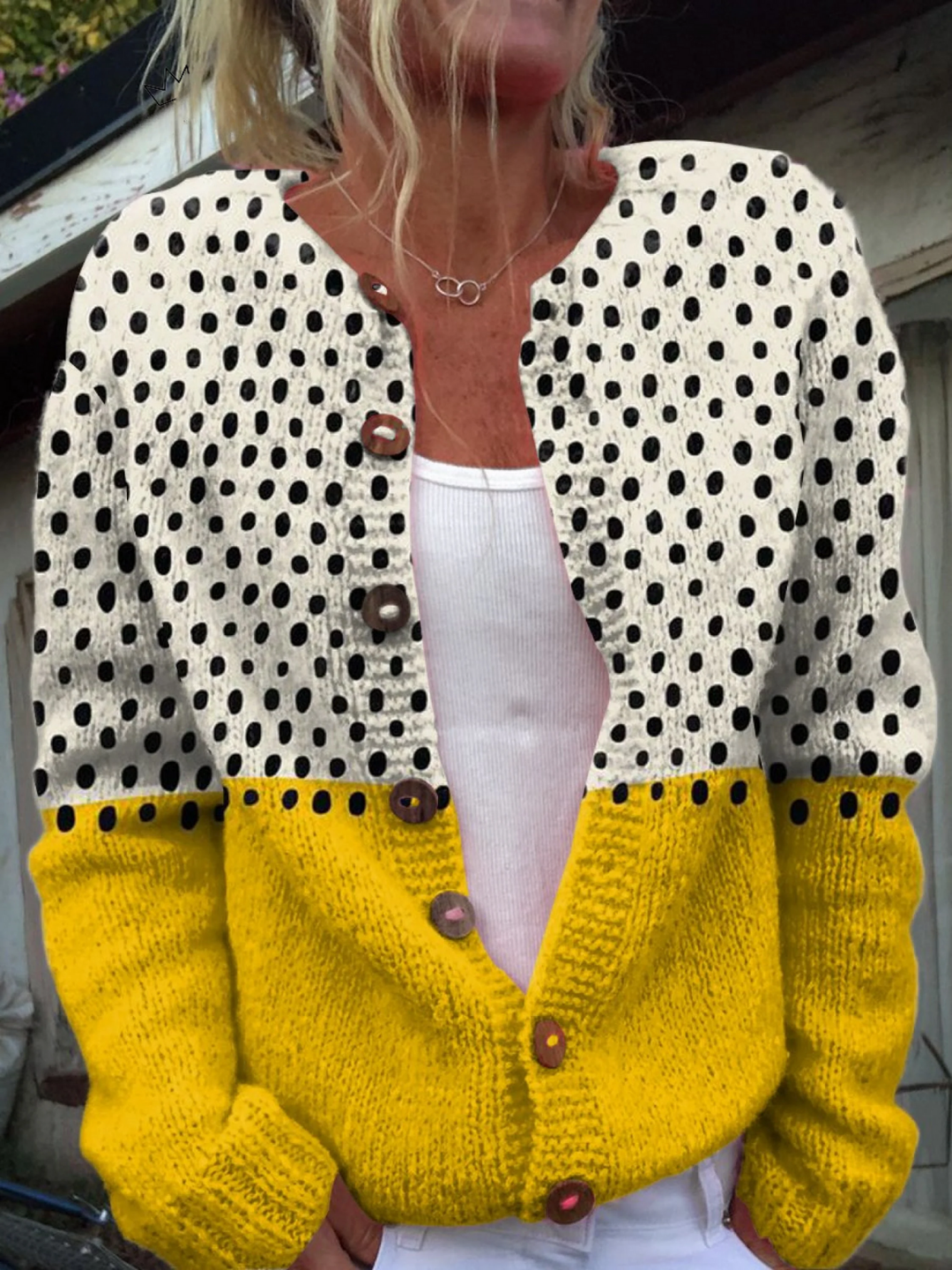 Junella | Cardigan a Pois