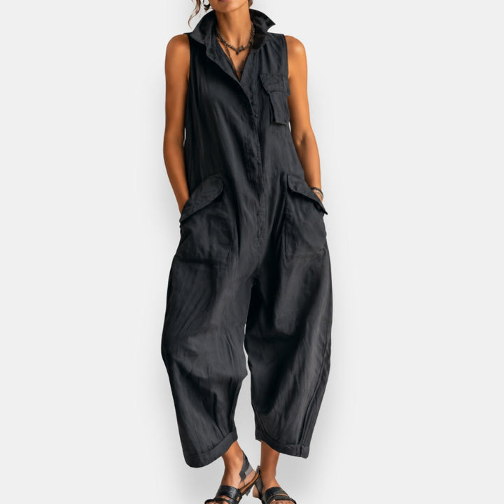 Gaia | Jumpsuit Oversize con Colletto Alto