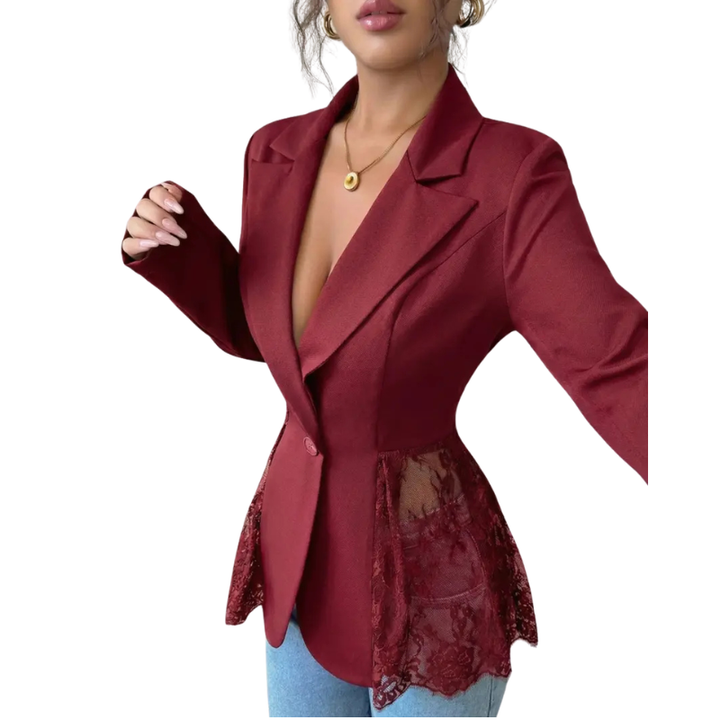 ALEXA™ – Blazer Moderno e Sartoriale in Pizzo Elegante