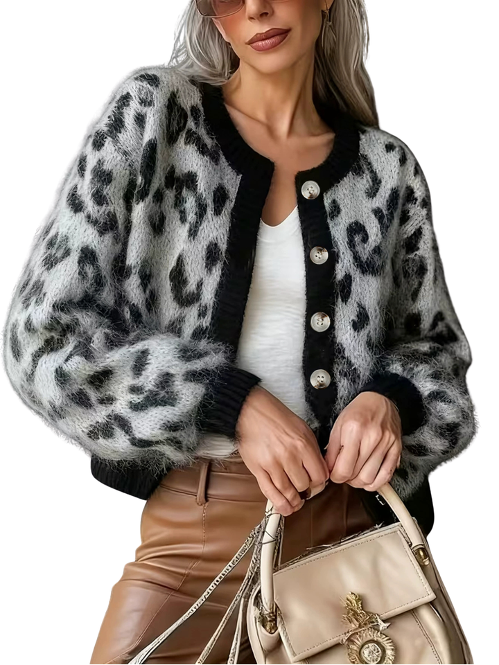 MARIZA™ – Cardigan sofisticato stampa leopardata