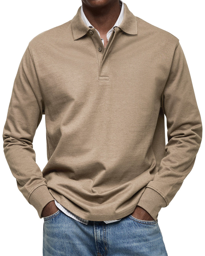 Colin | Luxe Long Sleeve Polo Shirt
