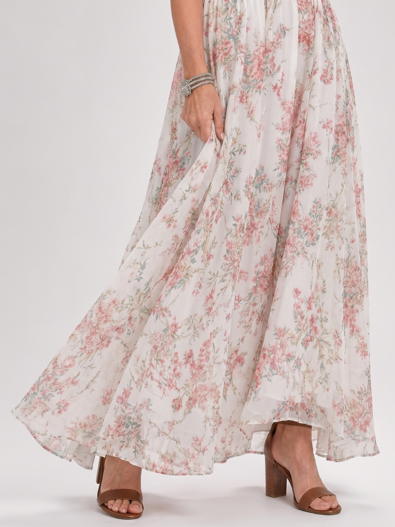 Abito midi svasato con stampa floreale Guinevere™