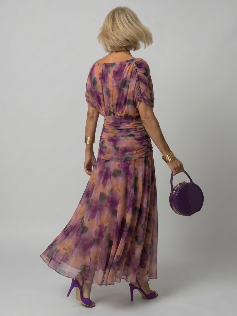 Calen | Vestito midi sceso dalle spalle