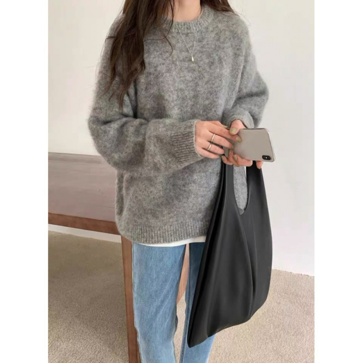 MIRIELLE™ - Comodo Maglione a Maniche Lunghe con Scollo Tondo