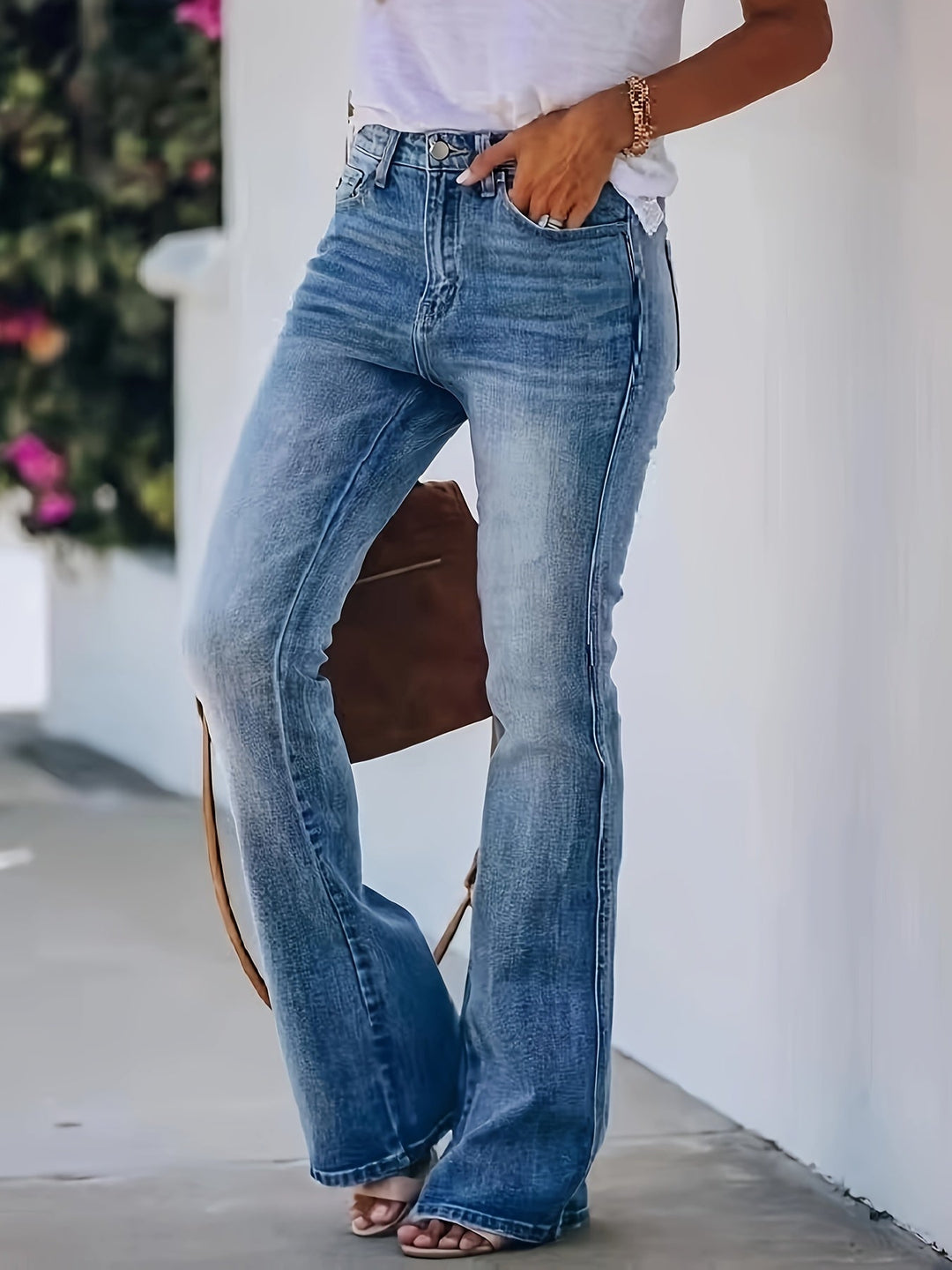 ESTELLE™ - Jeans a zampa classici a vita media