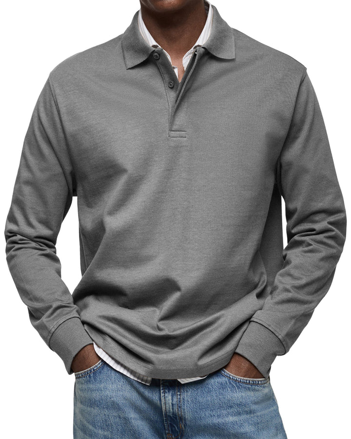 Colin | Luxe Long Sleeve Polo Shirt