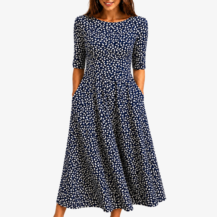 Vestito lungo con stampa Midnight Bloom