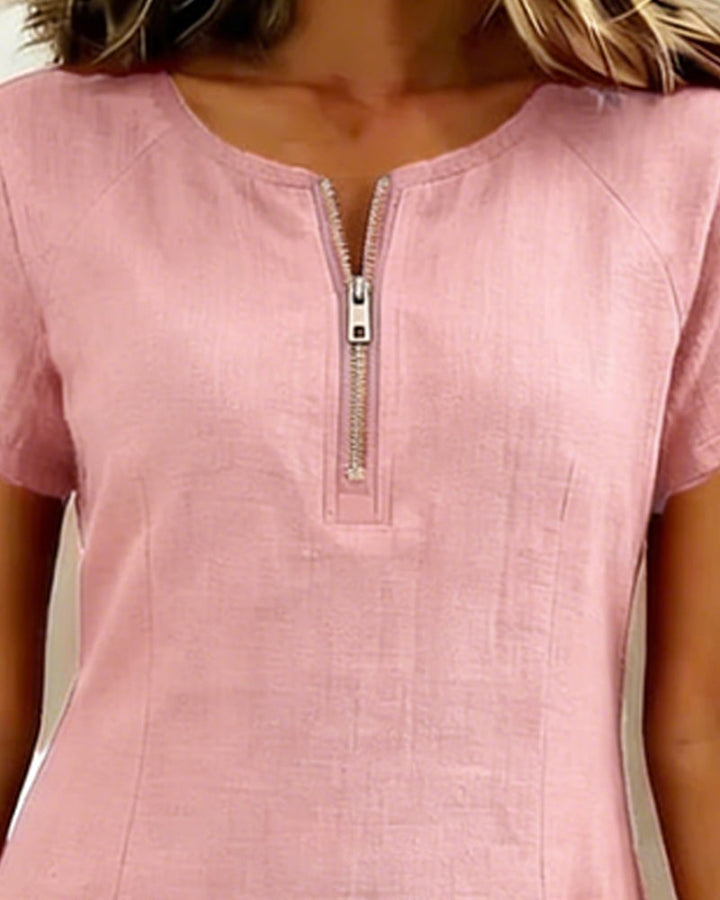 L'abito Amelia | Con zip e tasche in cotone