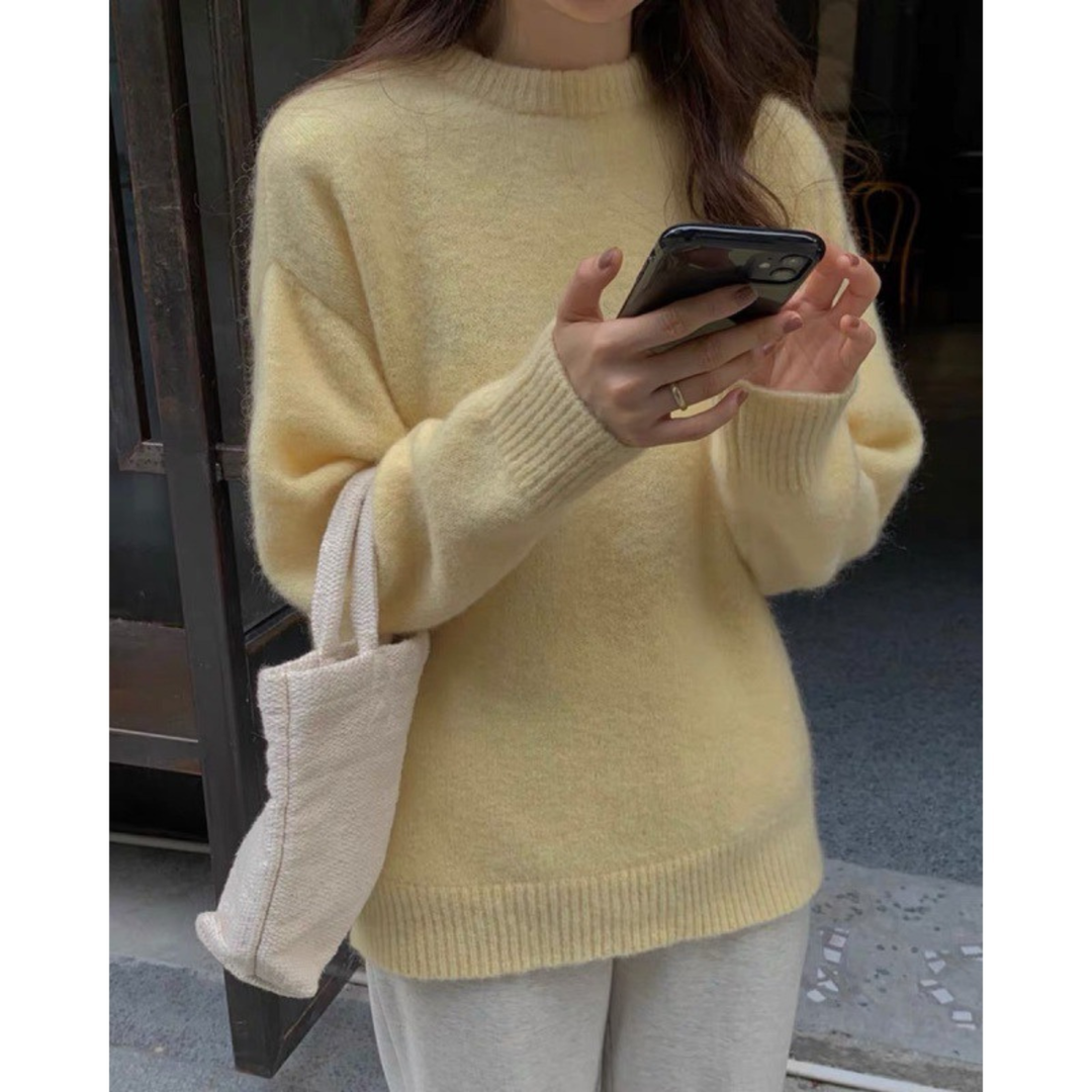 MIRIELLE™ - Comodo Maglione a Maniche Lunghe con Scollo Tondo