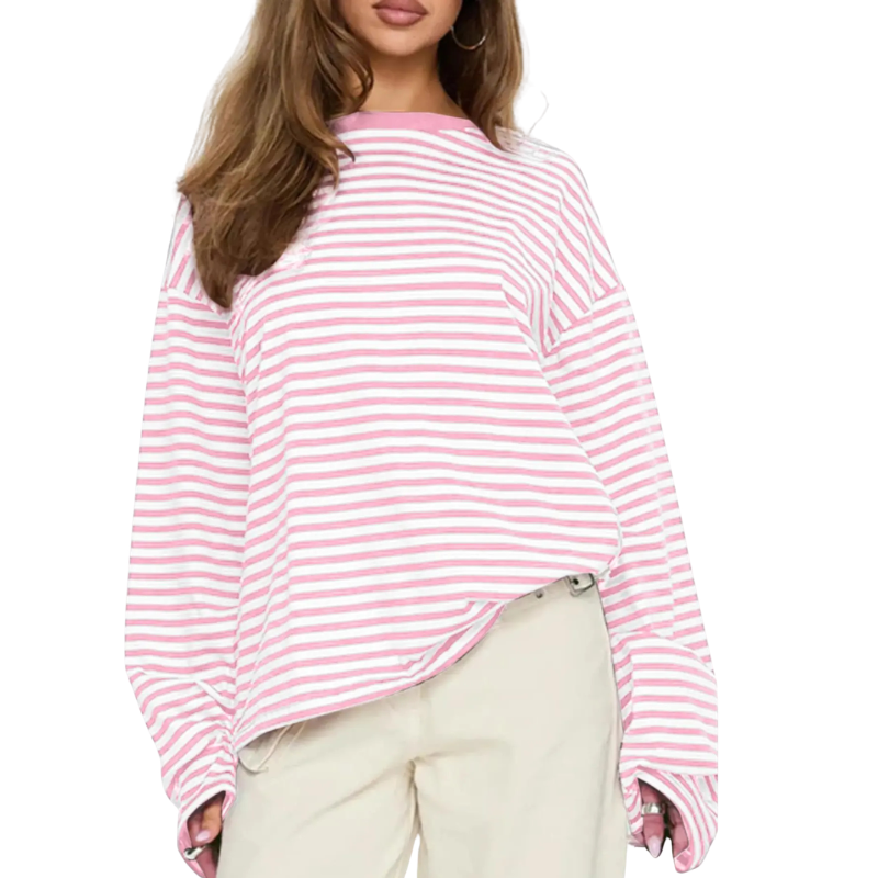 TRACY™ – Maglia a Maniche Lunghe a Righe Versatile