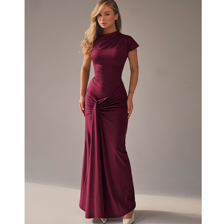 NICOLET™ - Abito da sera aderente con scollo all'americana