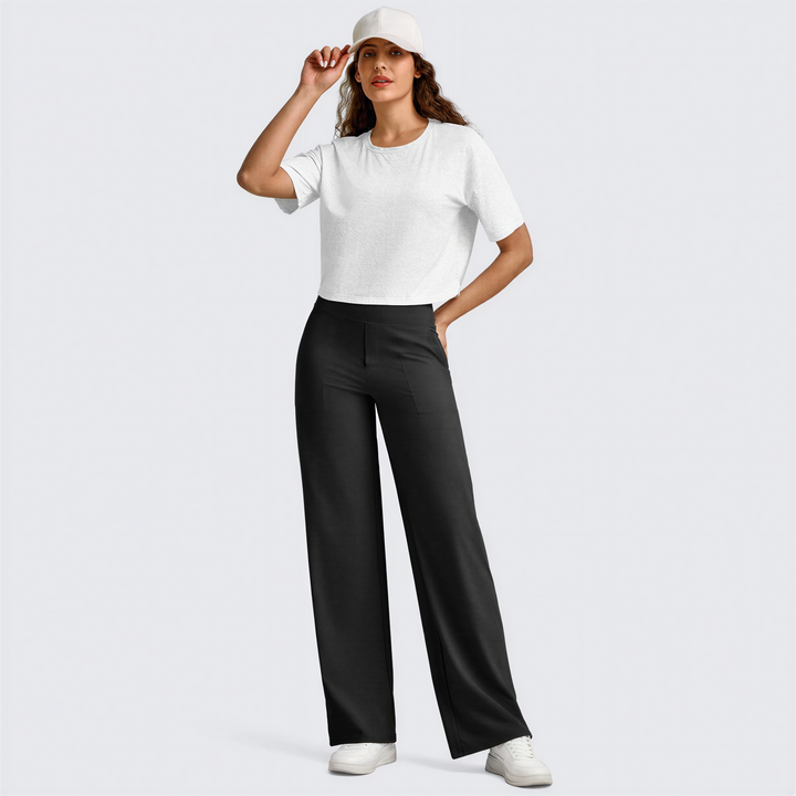 WHITNEY™ - Comodi pantaloni a vita alta a gamba larga per Yoga e attività all'aperto