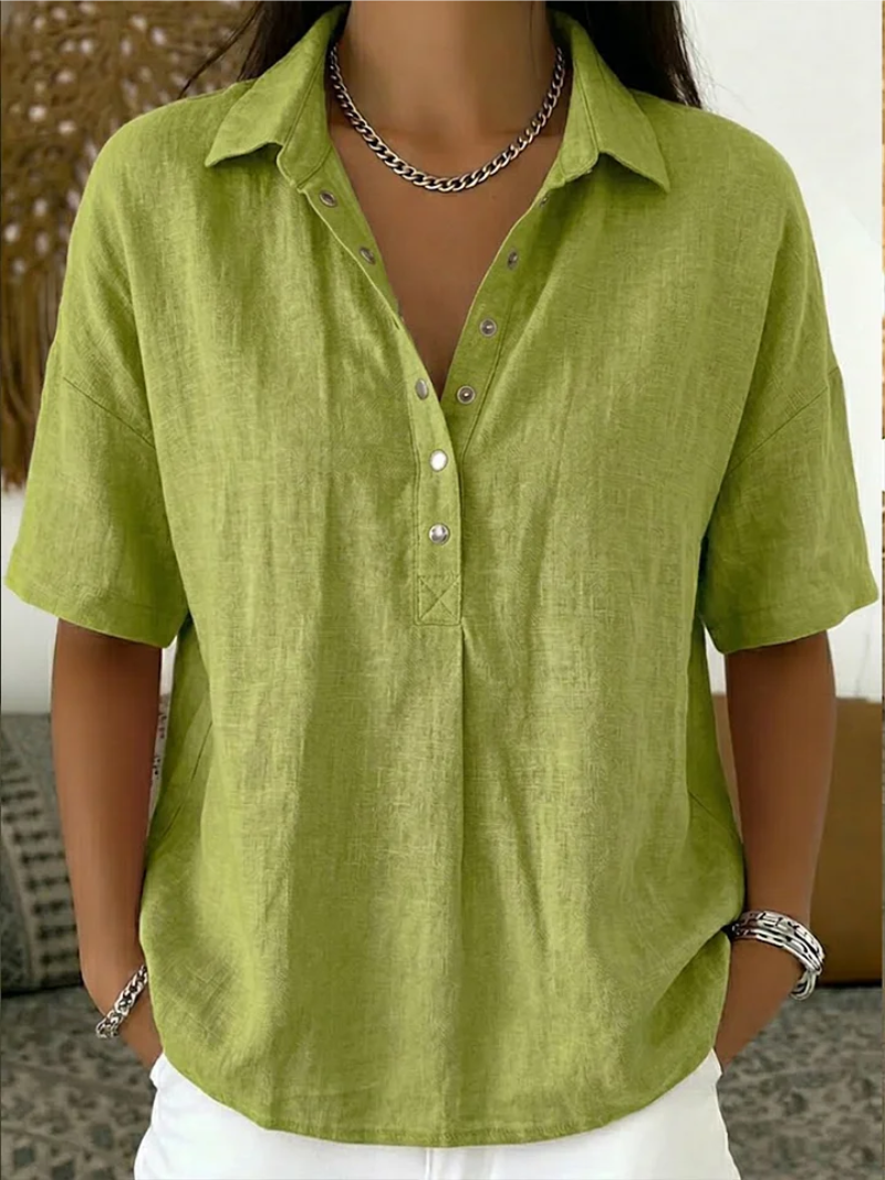 Kathleen | Blusa con colletto e bottone