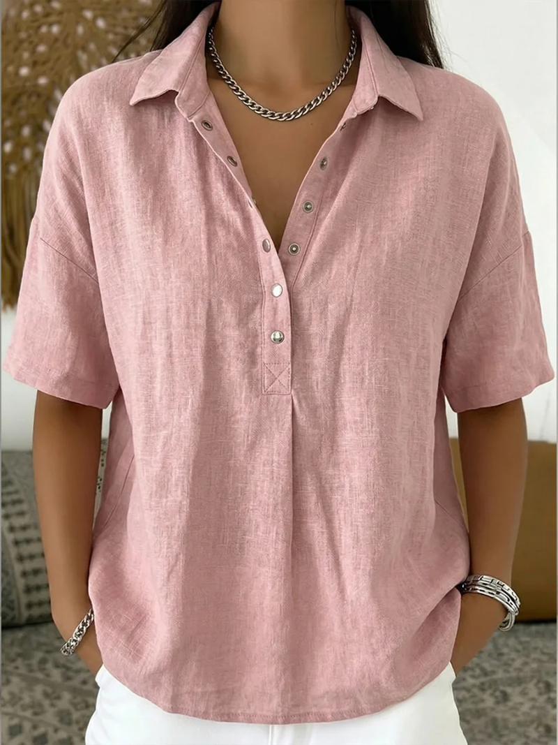 Kathleen | Blusa con colletto e bottone
