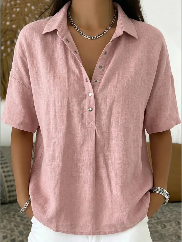 Kathleen | Blusa con colletto e bottone