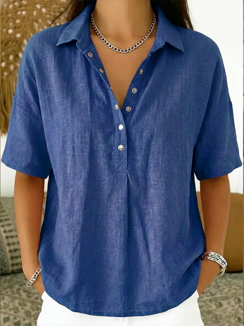 Kathleen | Blusa con colletto e bottone