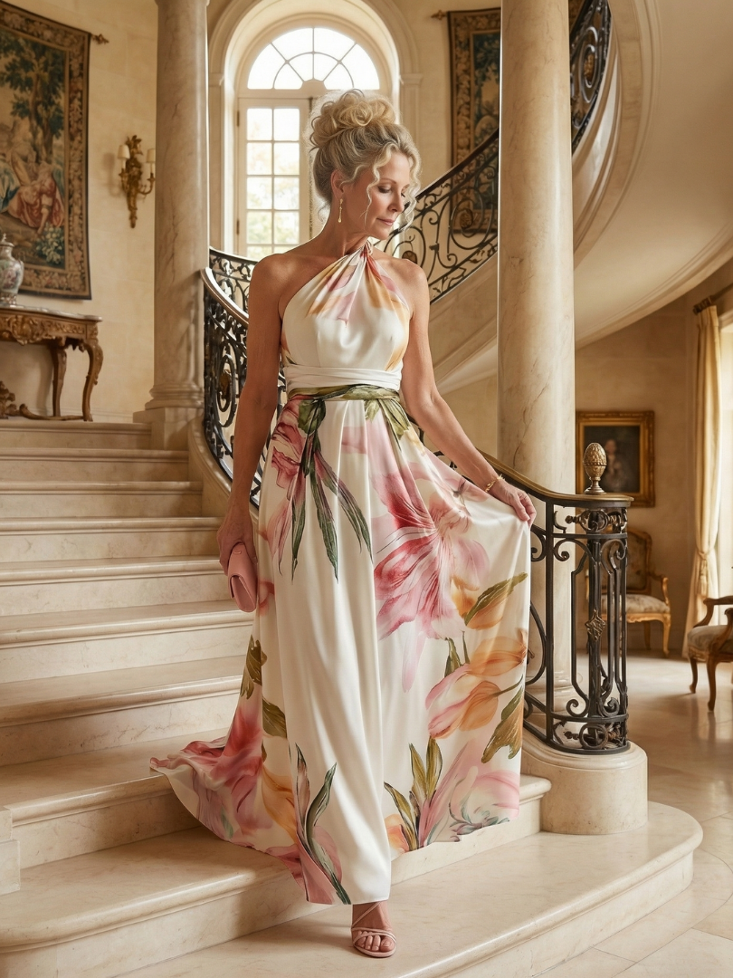 Maxi abito floreale leggero Amiel™