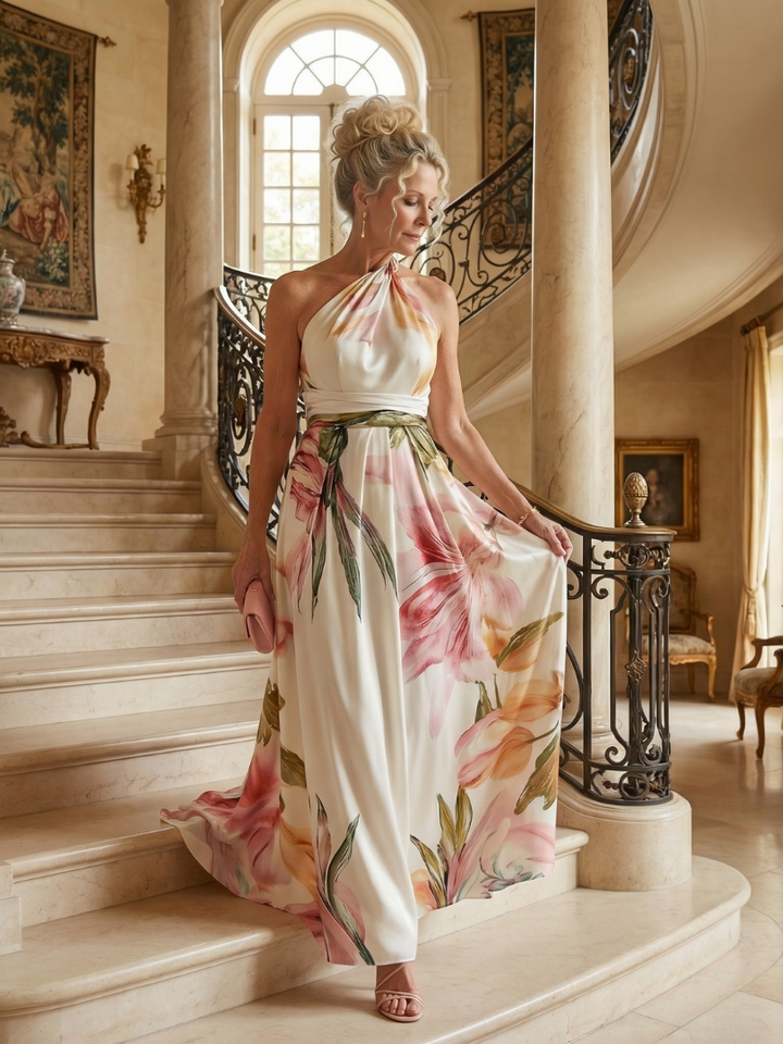 Maxi abito floreale leggero Amiel™