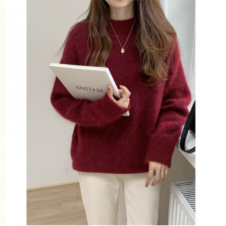 MIRIELLE™ - Comodo Maglione a Maniche Lunghe con Scollo Tondo