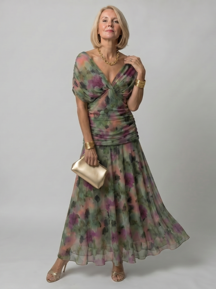 Calen | Vestito midi sceso dalle spalle