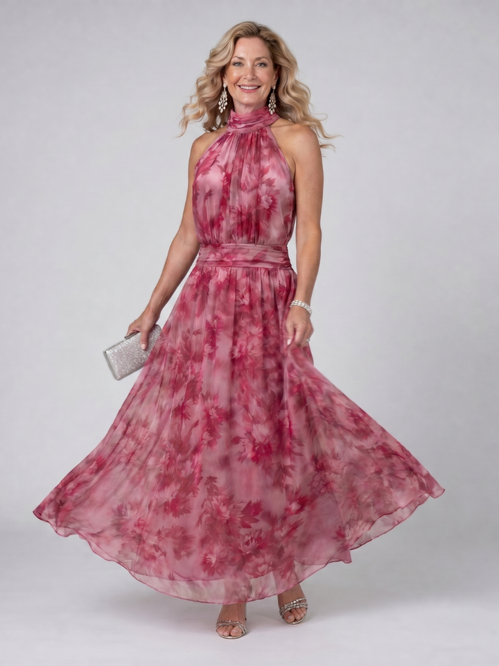 Vestito midi Avien™ morbido con scollo all'americana