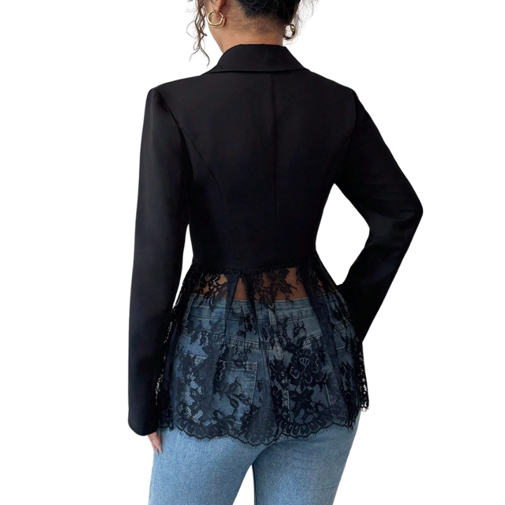 ALEXA™ – Blazer Moderno e Sartoriale in Pizzo Elegante