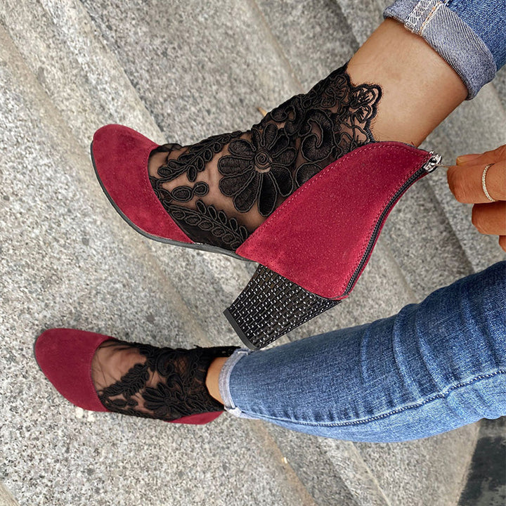JOLIE™ - Stivali con Tacco in Pizzo Eleganti