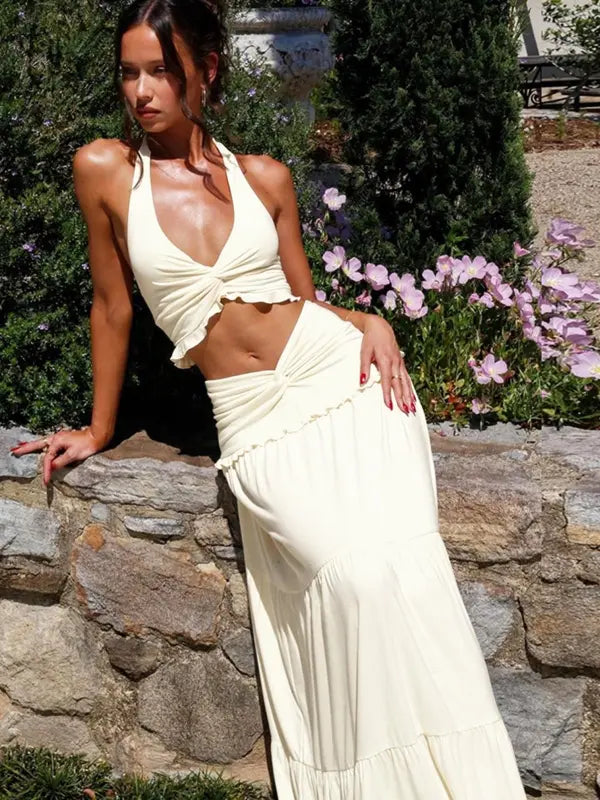 ARIYA™ – Completo Estivo Due Pezzi con Scollo Profondo ed Elegante